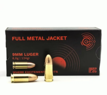 Geco Munitie 9X19mm 124 grs. FMJ
